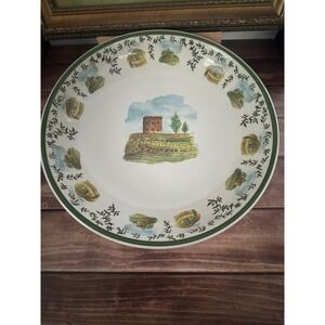 Italian Hand Painted 15" Bowl, Tuscan Villa Fruit Bowl, Made in Italy